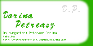 dorina petreasz business card